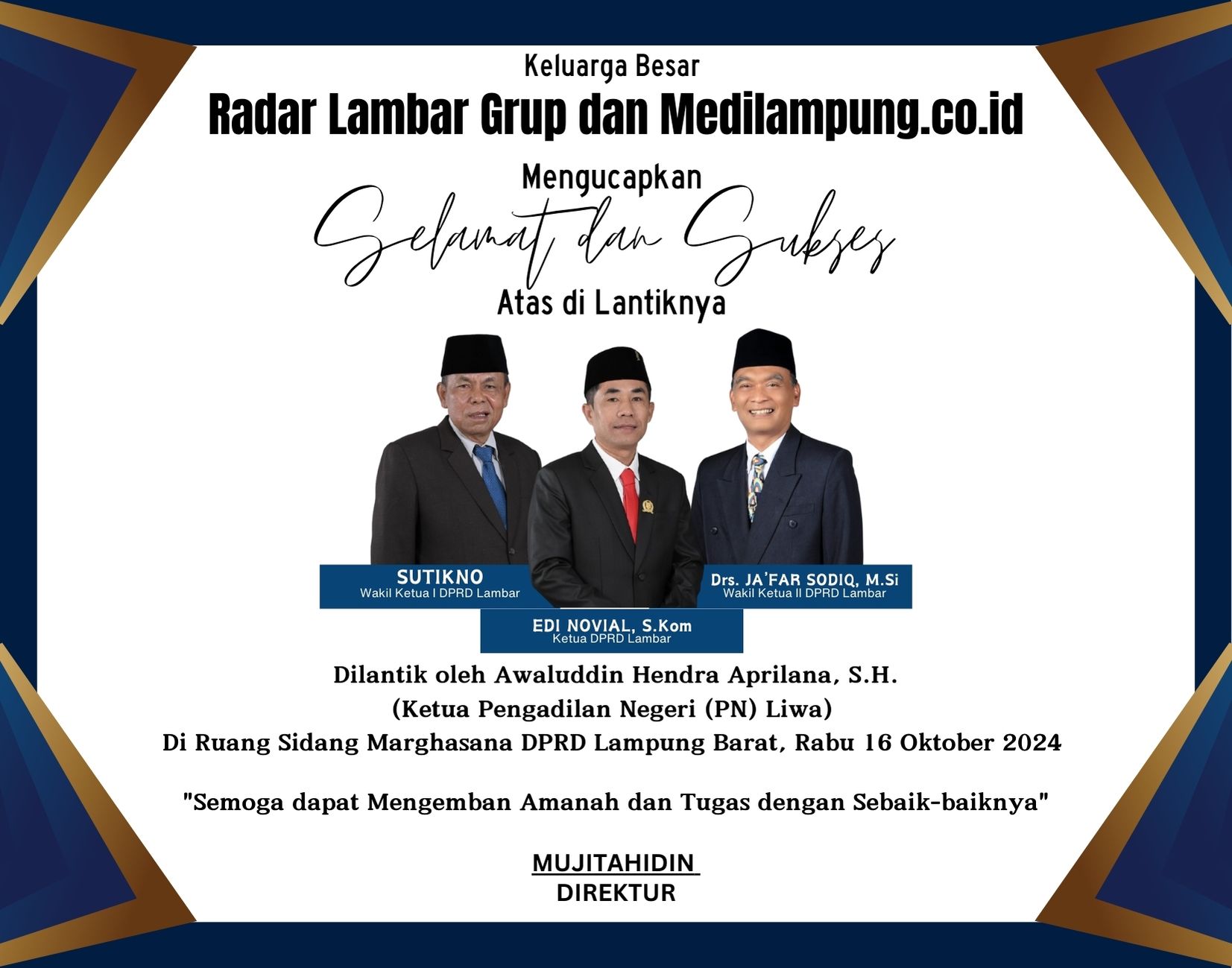 Ketua DPRD Lambar