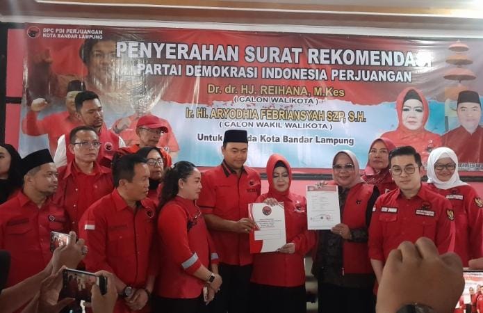 Usai Diprank Gerindra, Reihana Digandeng PDI Perjuangan Hadapi Eva-Deddy di Pilwalkot Bandar Lampung