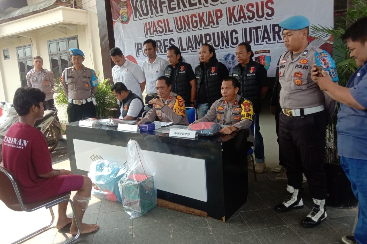 Dalam Tiga Hari, Polres Lampung Utara Ungkap Kasus Pembunuhan Sadis di Bunga Mayang