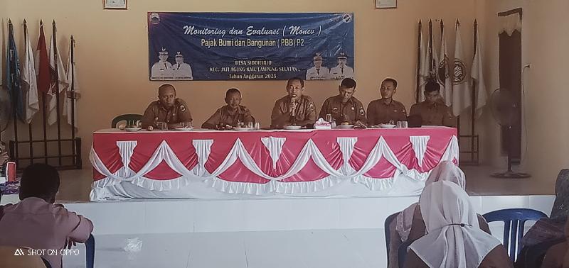 Capaian Pajak Desa Sidoarjo mengalami Penurunan 10 persen dalam Monev PBB P2 