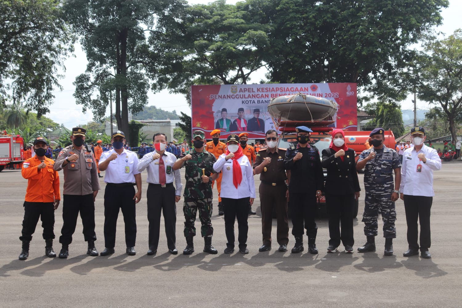 Hadiri Apel Kesiapsiagaan Penanggulangan Bencana, Dandim KBL : Kita Siap Dukung Pemda