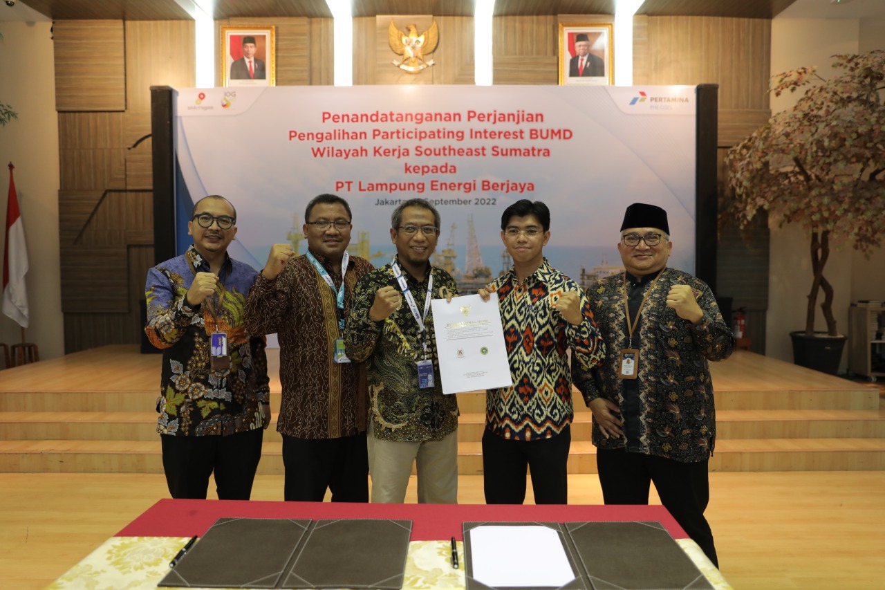 PHE OSES Alihkan Participating Interest BUMD WK Southeast Sumatra ke PT Lampung Energy Berjaya