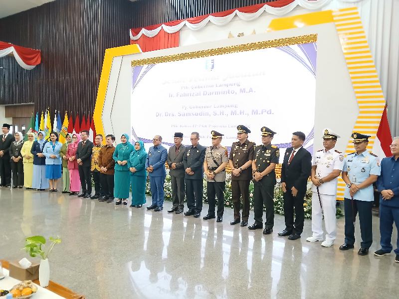 Sertijab Pj Gubernur Lampung, Samsudin Harapkan Kerja Sama Semua Pihak dalam Membangun Lampung 