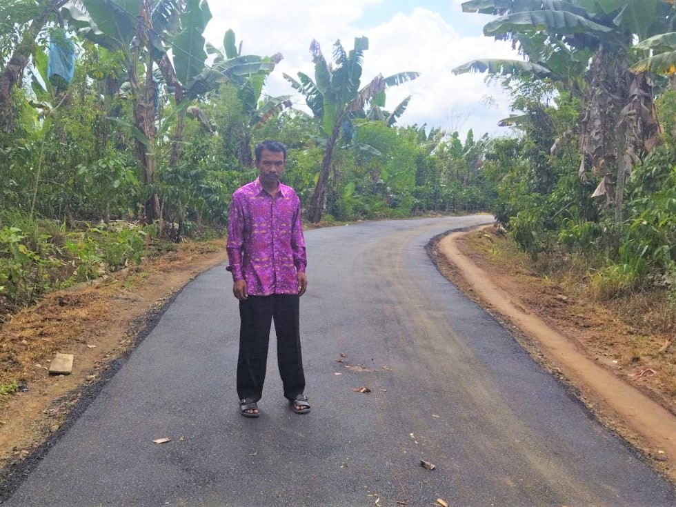 Jalan Penghubung Dibangun, Peratin Boimin Sampaikan Terimakasih 