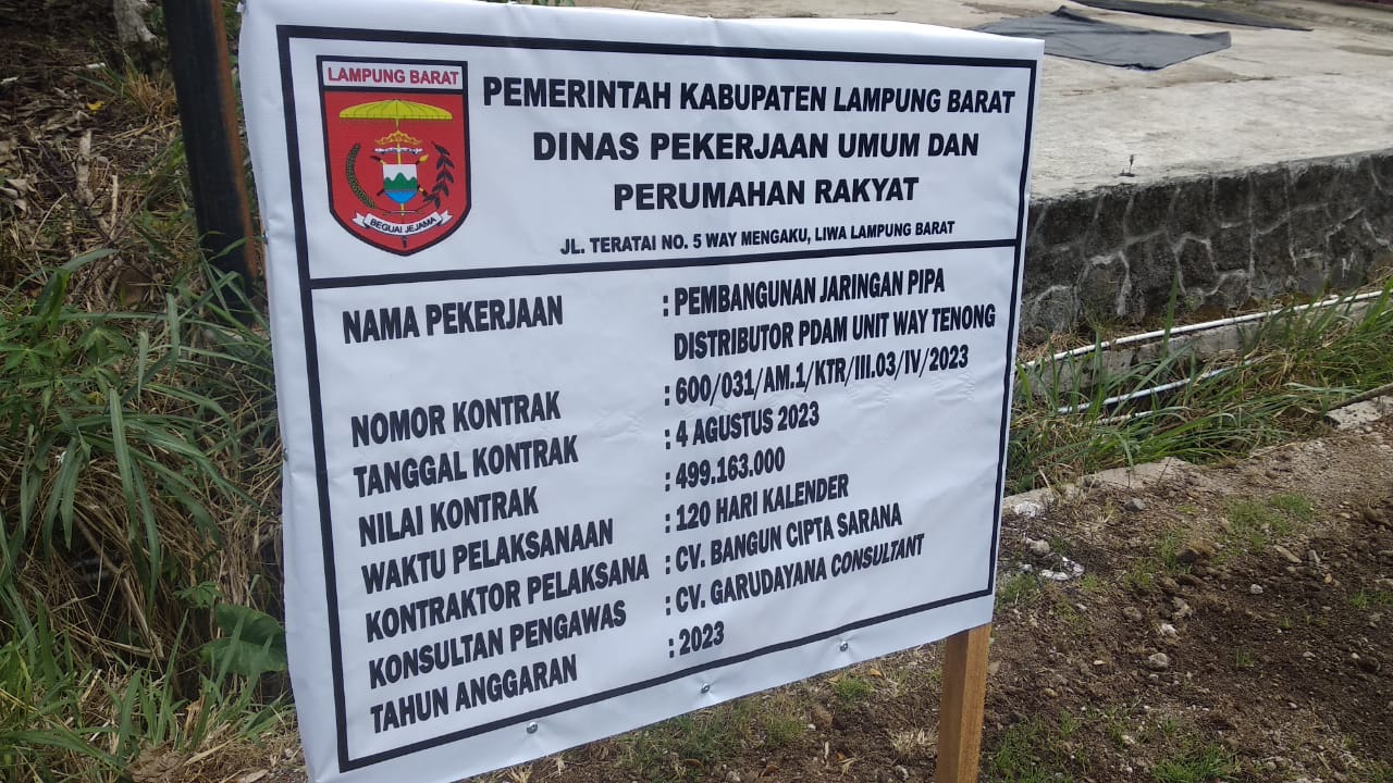 Soal Proyek Rp499 Juta di Way Tenong Diduga  Bermasalah, DPRD Bakal Panggil DPUPR