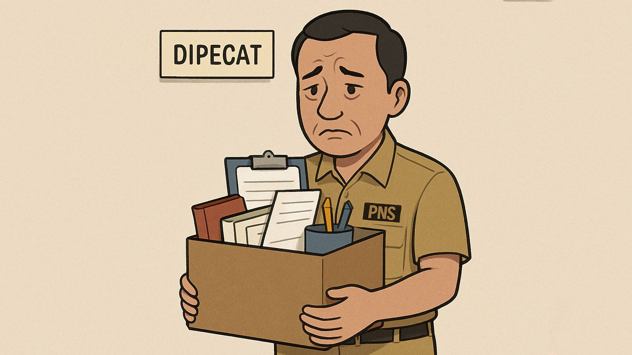 Absen 2 Tahun, Oknum PNS Kominfo Lampura Diberhentikan dan Harus Kembalikan Rp38 Juta