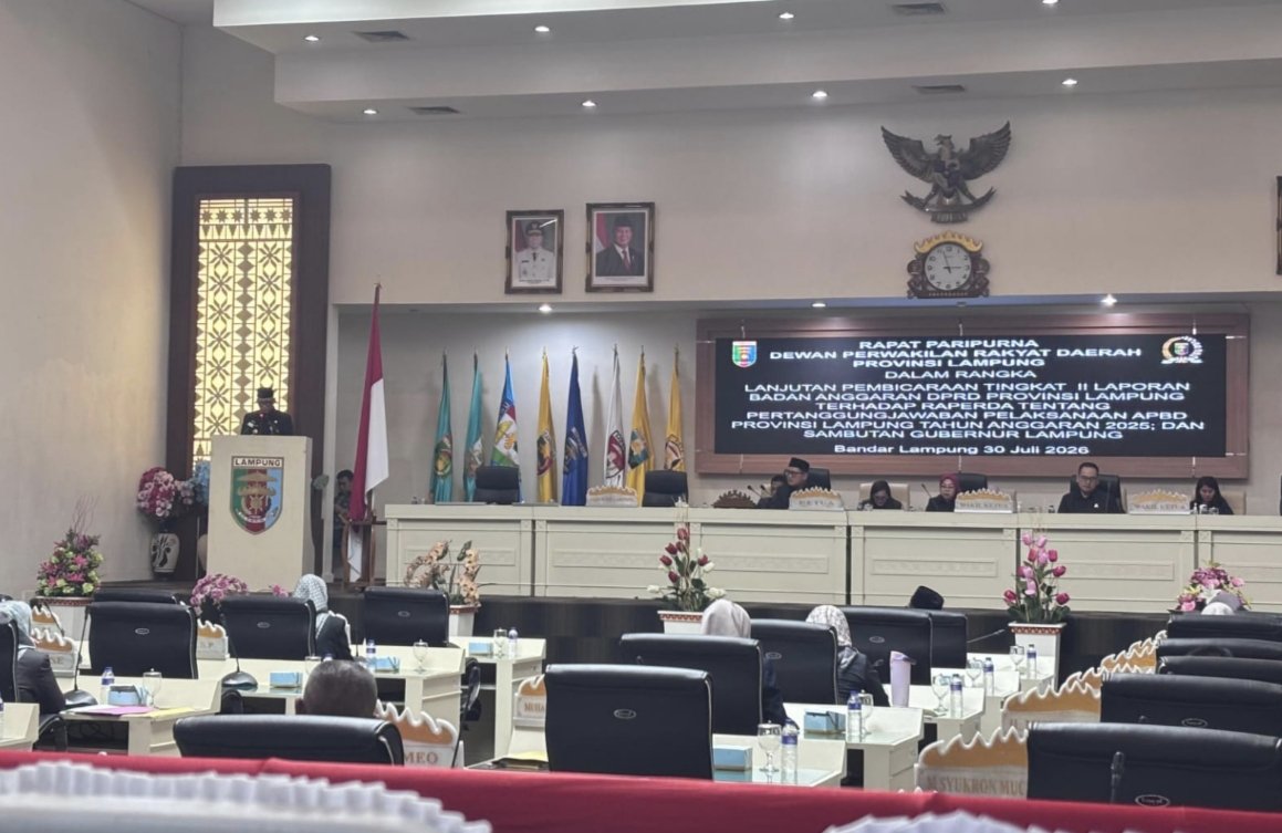 Pendapatan APBD Perubahan Lampung 2026 Turun Rp19,6 Miliar