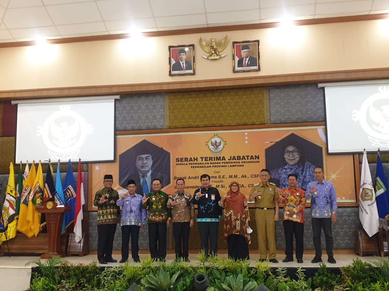 Wabup-Ketua DPRD Lambar Hadiri Sertijab Kepala Perwakilan BPK Provinsi Lampung
