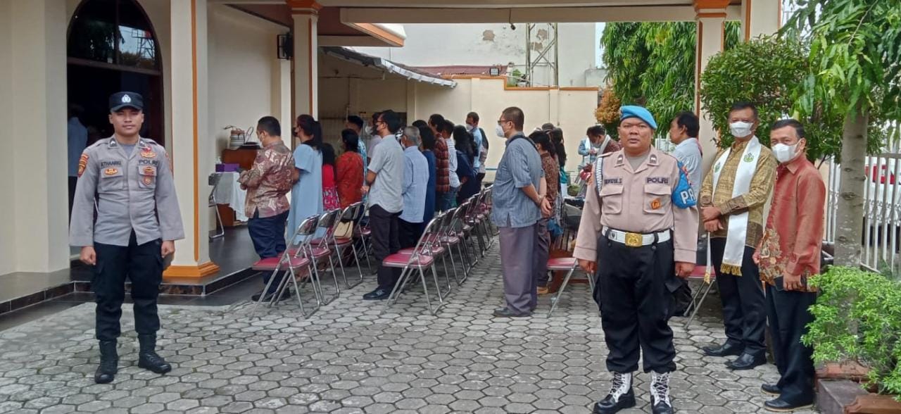 Polresta Bandar Lampung Beri Pengamanan di 45 Lokasi Ibadah Umat Kristiani