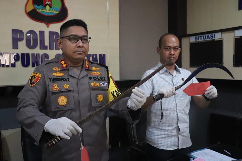 Polisi Tetapkan Dua Tersangka Aksi Tawuran di Desa Kunjir Rajabasa