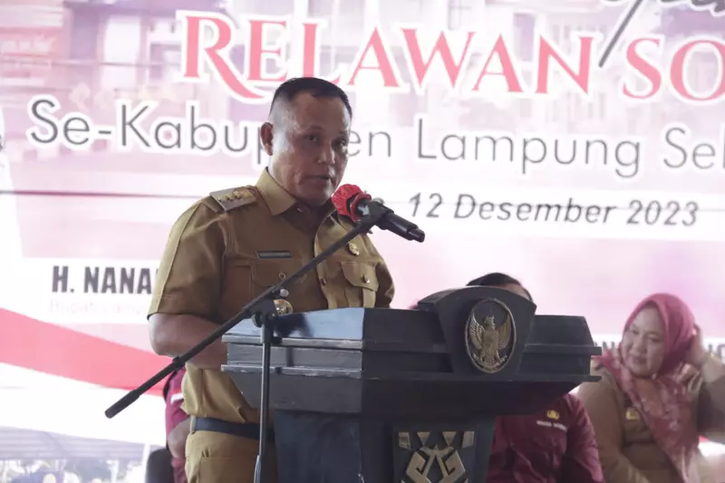 Bupati Nanang Ermanto Hadiri Acara Pertemuan dan Pendamping Relawan Sosial se-Lampung Selatan