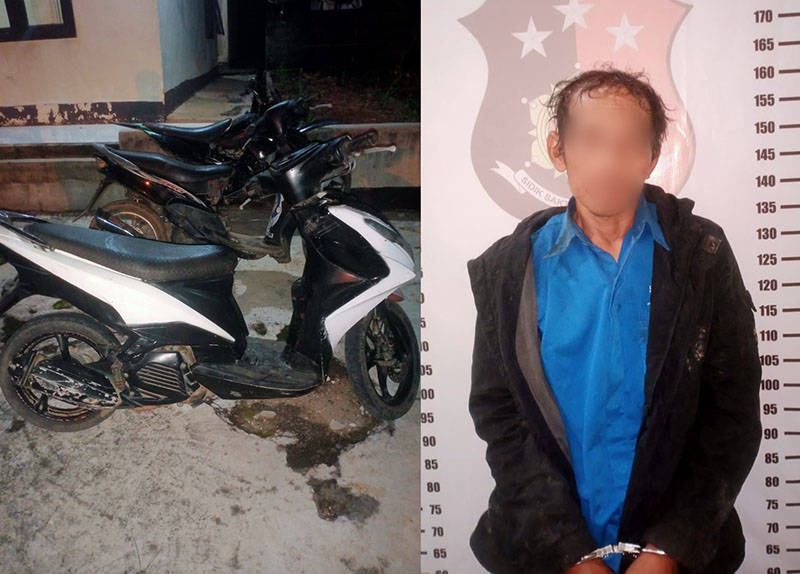 Miliki Narkoba dan Motor Bodong, Seorang Pria Gaek Diamankan Polisi 