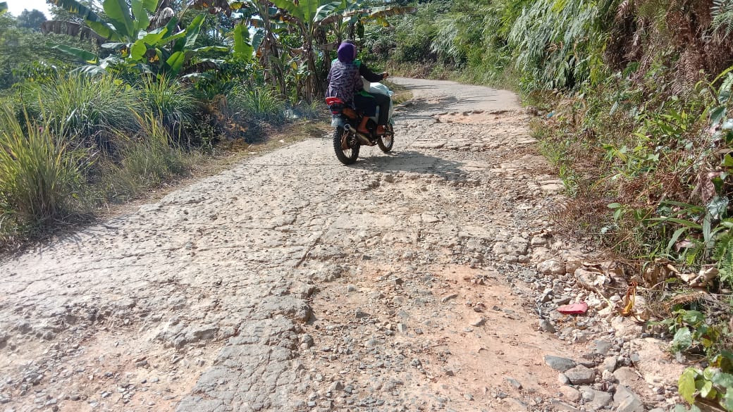 Jalan Penghubung Kecamatan Pagardewa Banyak Rusak Warga Harapkan Perhatian
