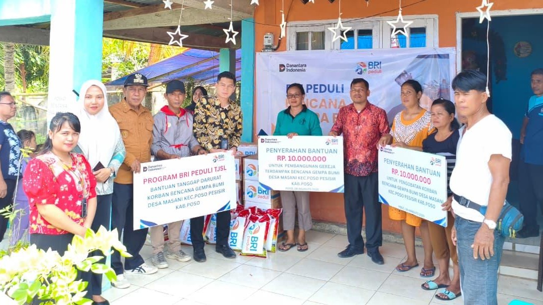 BRI Peduli Salurkan Bantuan untuk Korban Gempa Poso