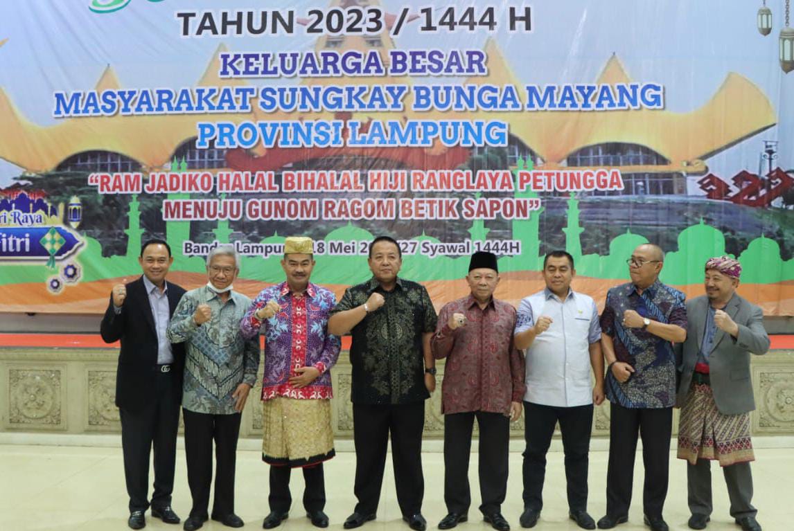 Gubernur Arinal Hadiri Halal Bihalal Keluarga Besar Sungkay Bunga Mayang
