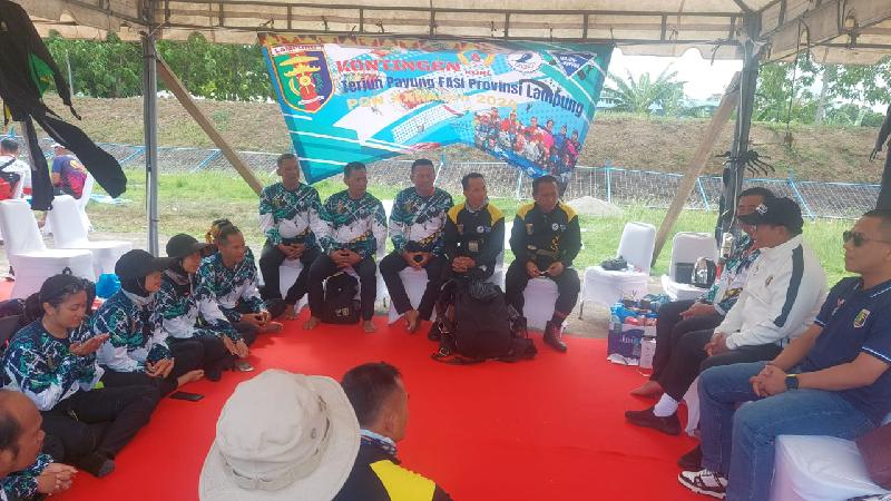 Pj Gubernur Samsudin Bakar Semangat Atlet Terjung Payung PON XXI Lampung