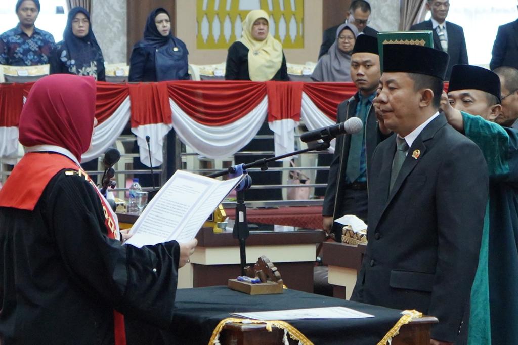 Maulana M Lahudin Dilantik Sebagai Wakil Ketua I DPRD Pringsewu