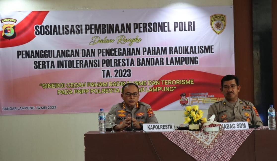 Polresta Bandar Lampung Sosialisasikan Penanggulangan-Pencegahan Paham Radikalisme