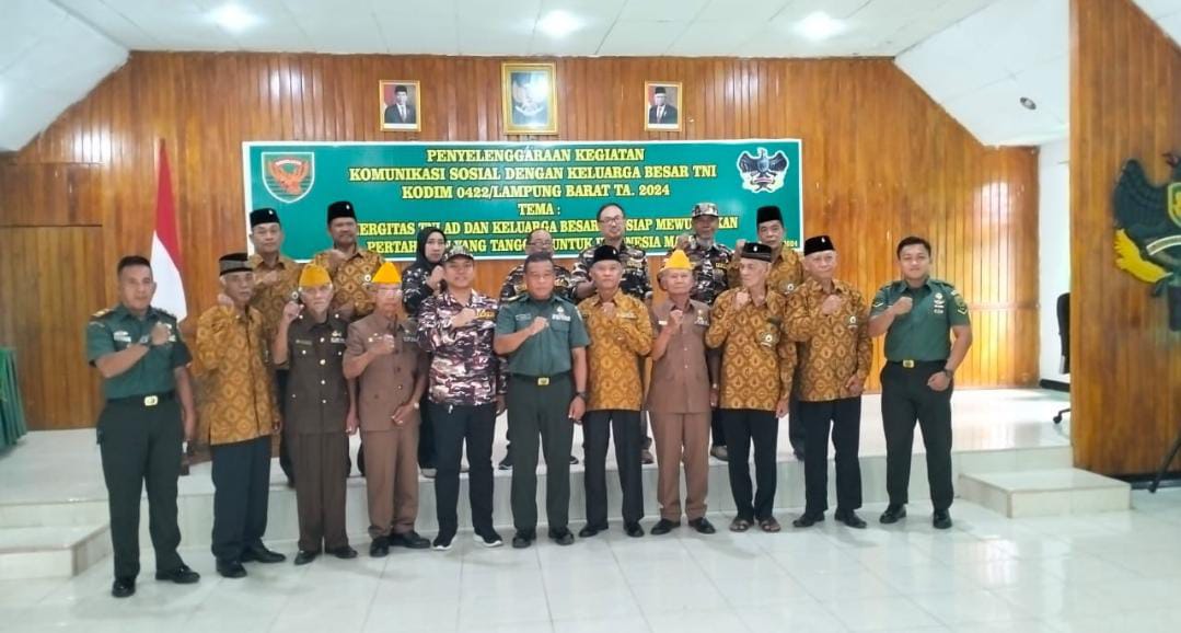 Kodim 0422 Lampung Barat Jalin Komsos dengan LVRI, PEPABRI dan FKPPI