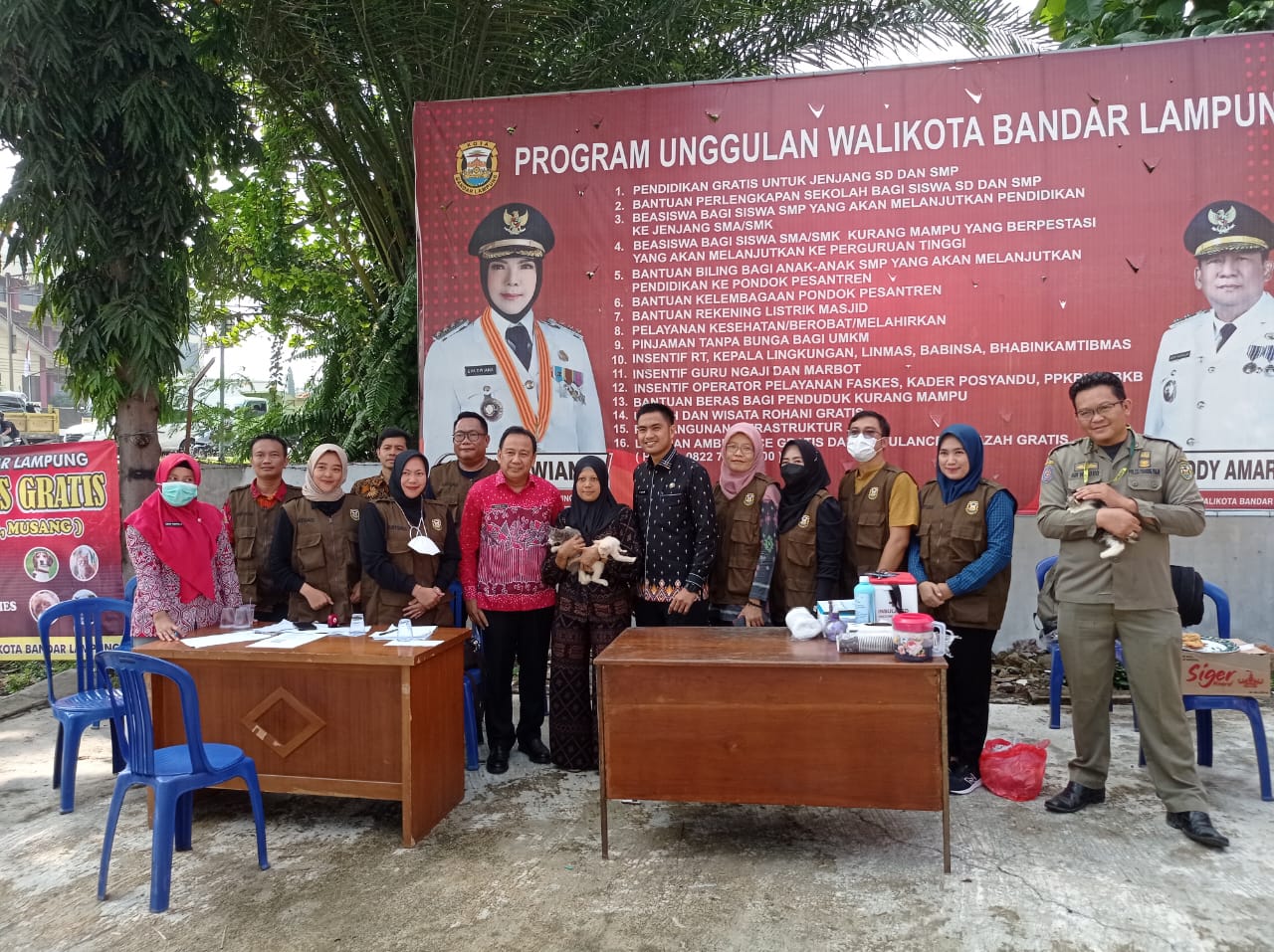 Dinas Pertanian Kota Bandar Lampung Gelar Suntik Rabies di 20 Kecamatan