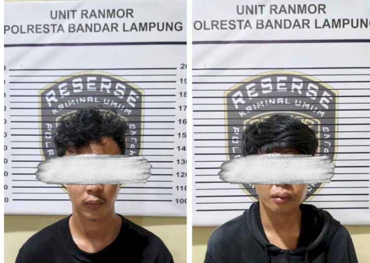 Tertangkap Basah, Dua Pelaku Curanmor di Bandar Lampung Nyaris Dihajar Massa