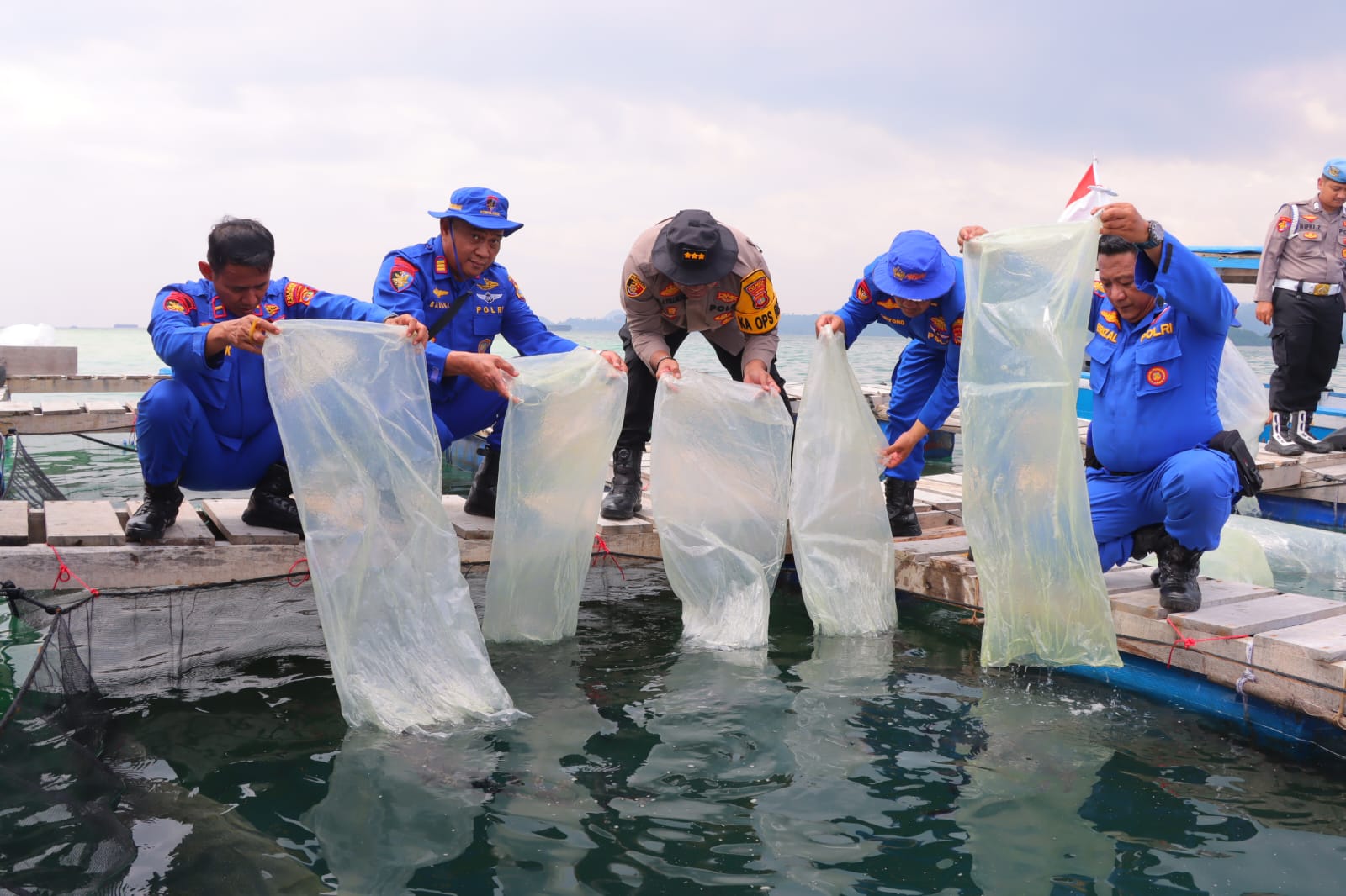 Dukung Ketahanan Pangan, Polresta Bandar Lampung Kembangkan Budidaya Ikan