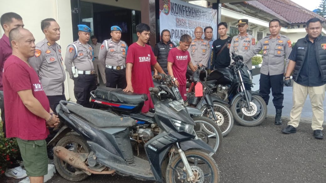 Polisi Amankan Empat Motor Curian, Tiga Pelaku Ditangkap