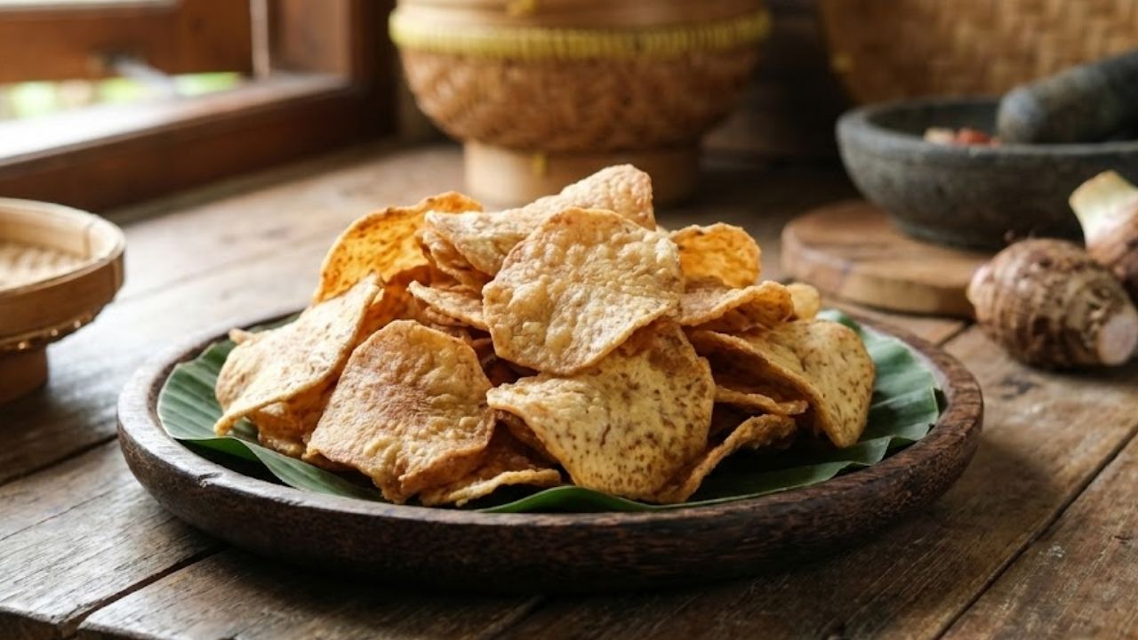Dari Umbi Bentul Jadi Keripik Renyah, Camilan Tradisional Kaya Manfaat