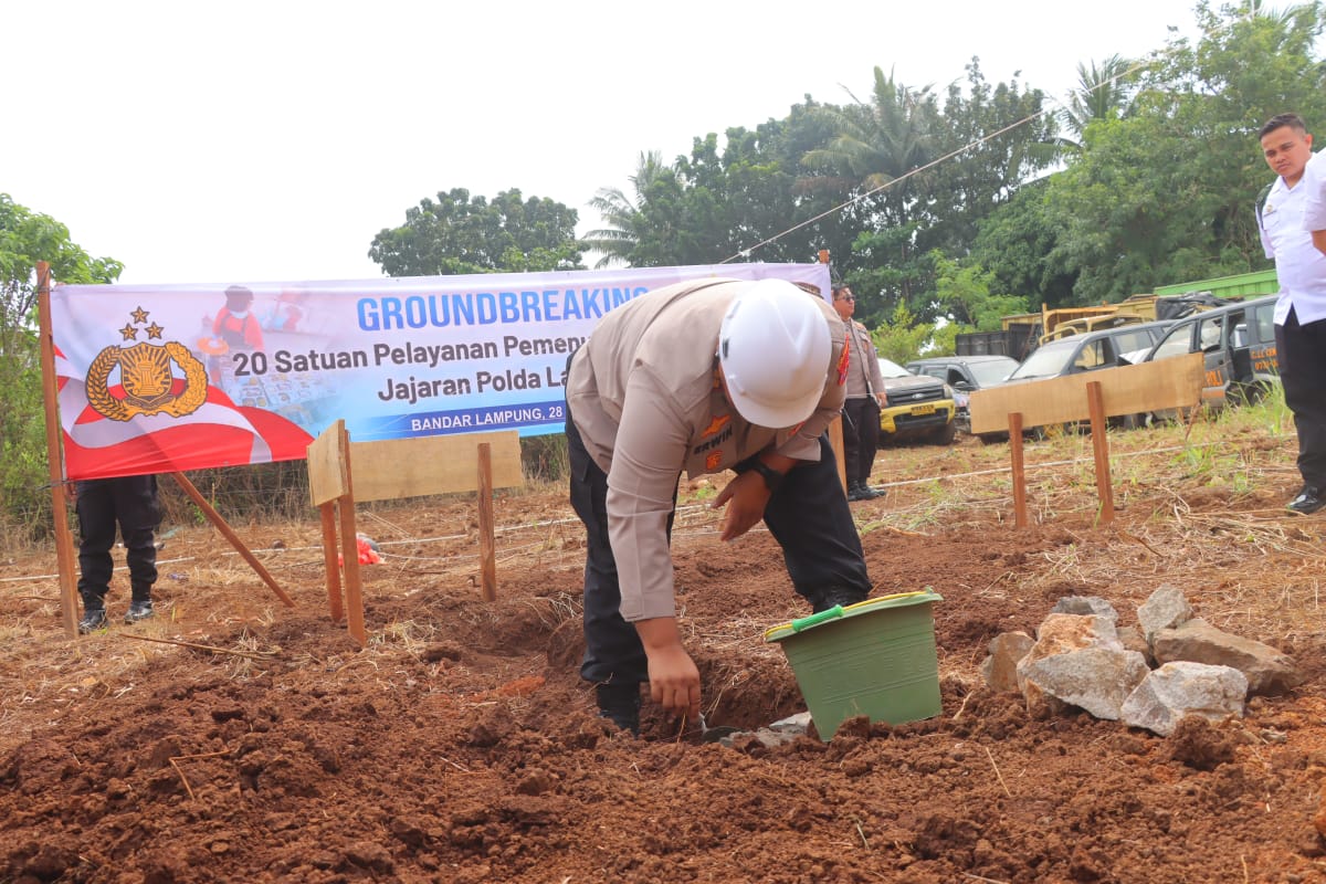 Groundbreaking 3 SPPG, Polresta Lampung Percepat Pemenuhan Gizi Masyarakat