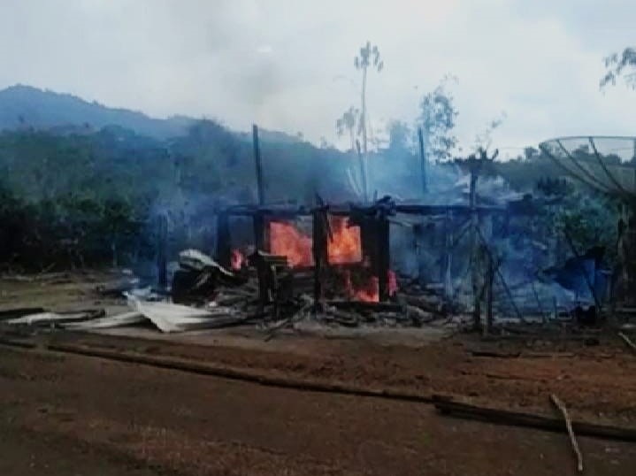 Sebuah Gubuk di Pekon Bahway Terbakar, Satu Ton Lebih Kopi Hasil Panen Ludes