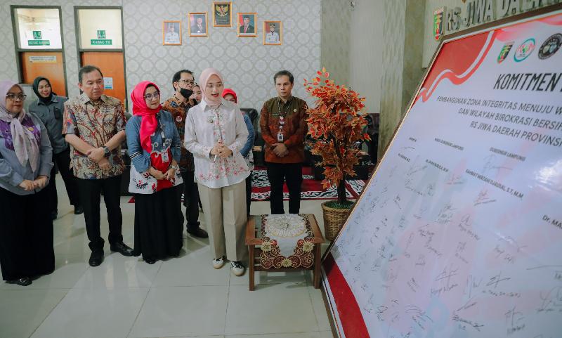 Wagub Jihan Dorong RSJD Lampung Tingkatkan Pelayanan dan Wujudkan Birokrasi Bersih