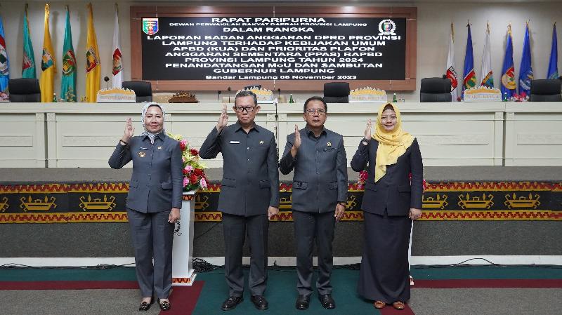 Banang DPRD Sampaikan Laporan Kebijakan Umum APBD dan PPAS RAPBD Provinsi Lampung