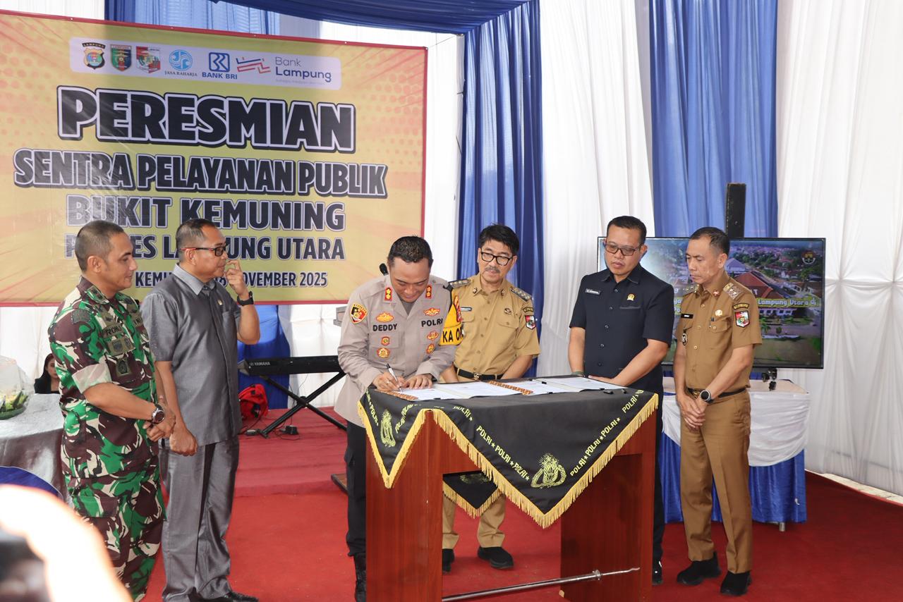 Kapolres Lampung Utara Resmikan Sentra Pelayanan Publik Bukit Kemuning