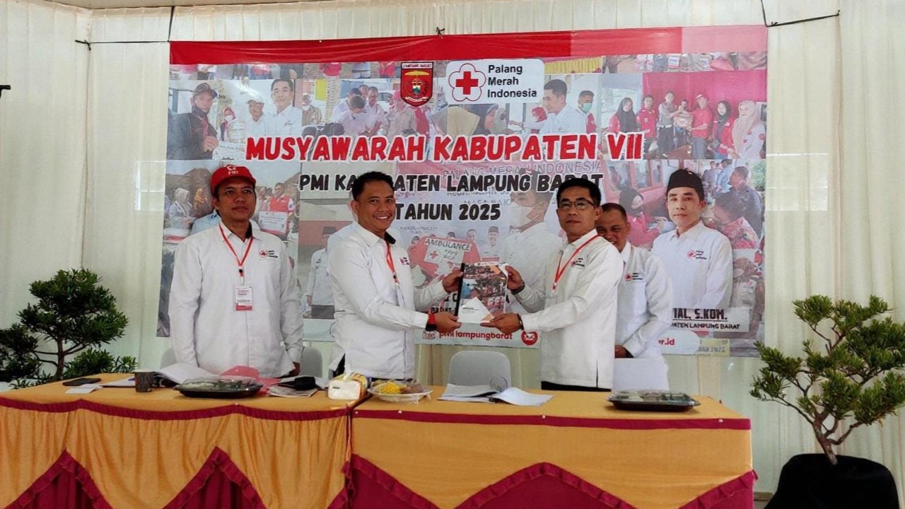 Terpilih Secara Aklamasi, Edi Novial Kembali Pimpin PMI Lampung Barat Periode 2025–2030