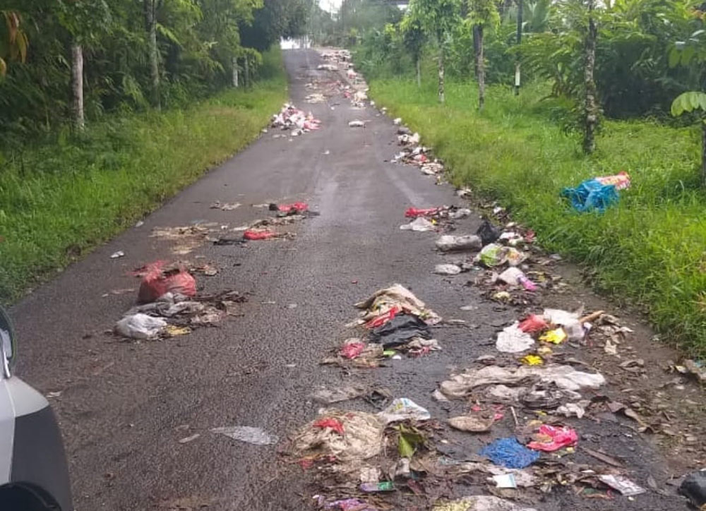 Tak Kunjung Diangkut, Sampah di Jalan Sersan Sulaiman Bertaburan