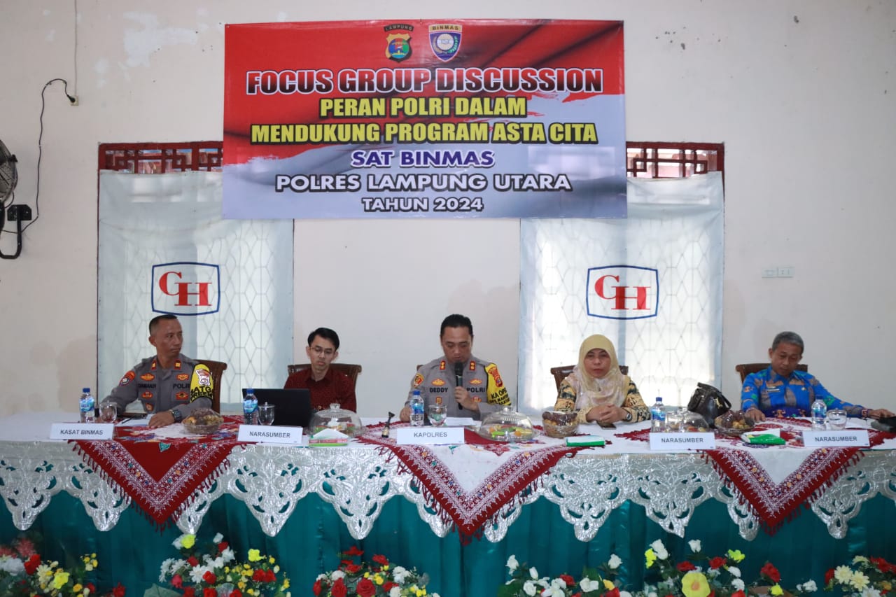 Polres Lampung Utara Gelar FGD Dukung Program Asta Cita Presiden Prabowo