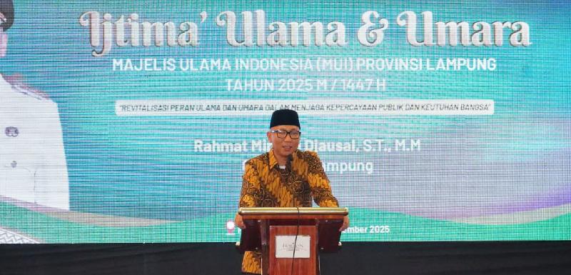 Gubernur Lampung Tekankan Sinergi Ulama dan Umara Jaga Keutuhan Bangsa
