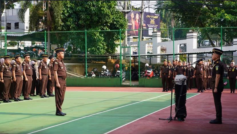 Kejati Lampung Gelar Apel Pagi, Tekankan Disiplin dan Integritas Pegawai