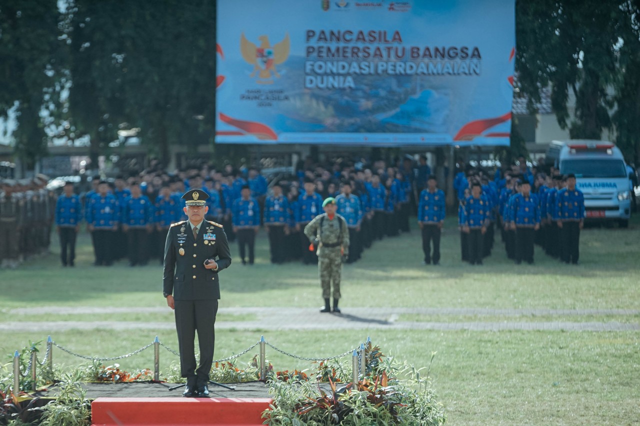Peringatan Hari Lahir Pancasila 2026 di Lampung, Pangdam XXI/Radin Inten Serukan Penguatan Persatuan Bangsa