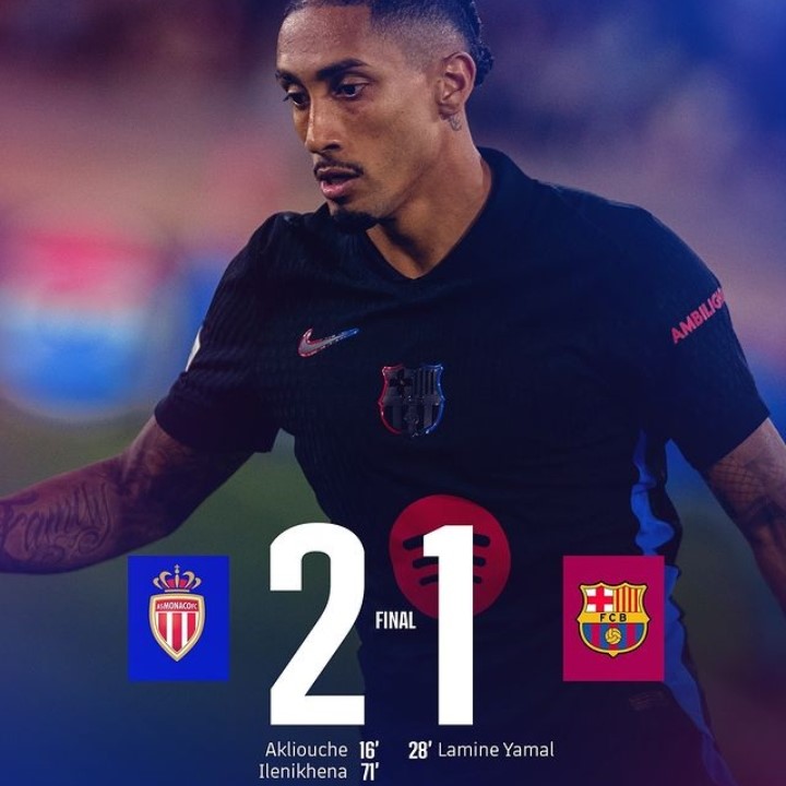 Bermain Dengan 10 Pemain, Barcelona Ditekuk As Monaco 2-1