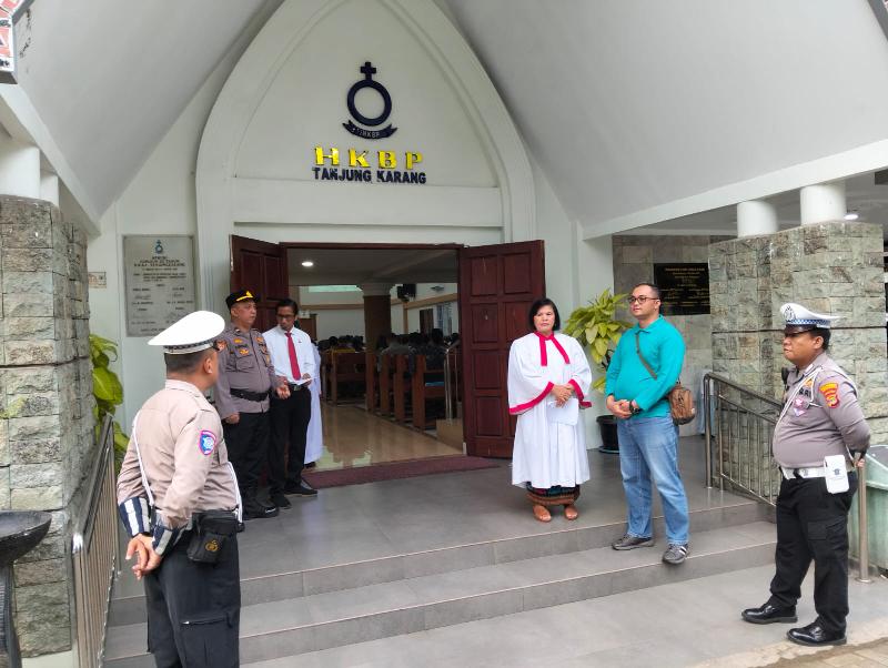 260 Polisi Diterjunkan Amankan Peringatan Kenaikan Isa Almasih di Bandar Lampung