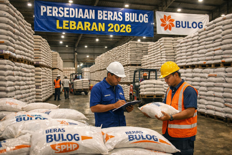 Bulog Pastikan Stok Beras Lampung Selatan Aman Selama Lebaran 2026
