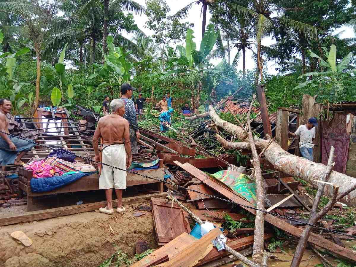 Satu Rumah Warga di Pemerihan Hancur Tertimpa Pohon Tumbang