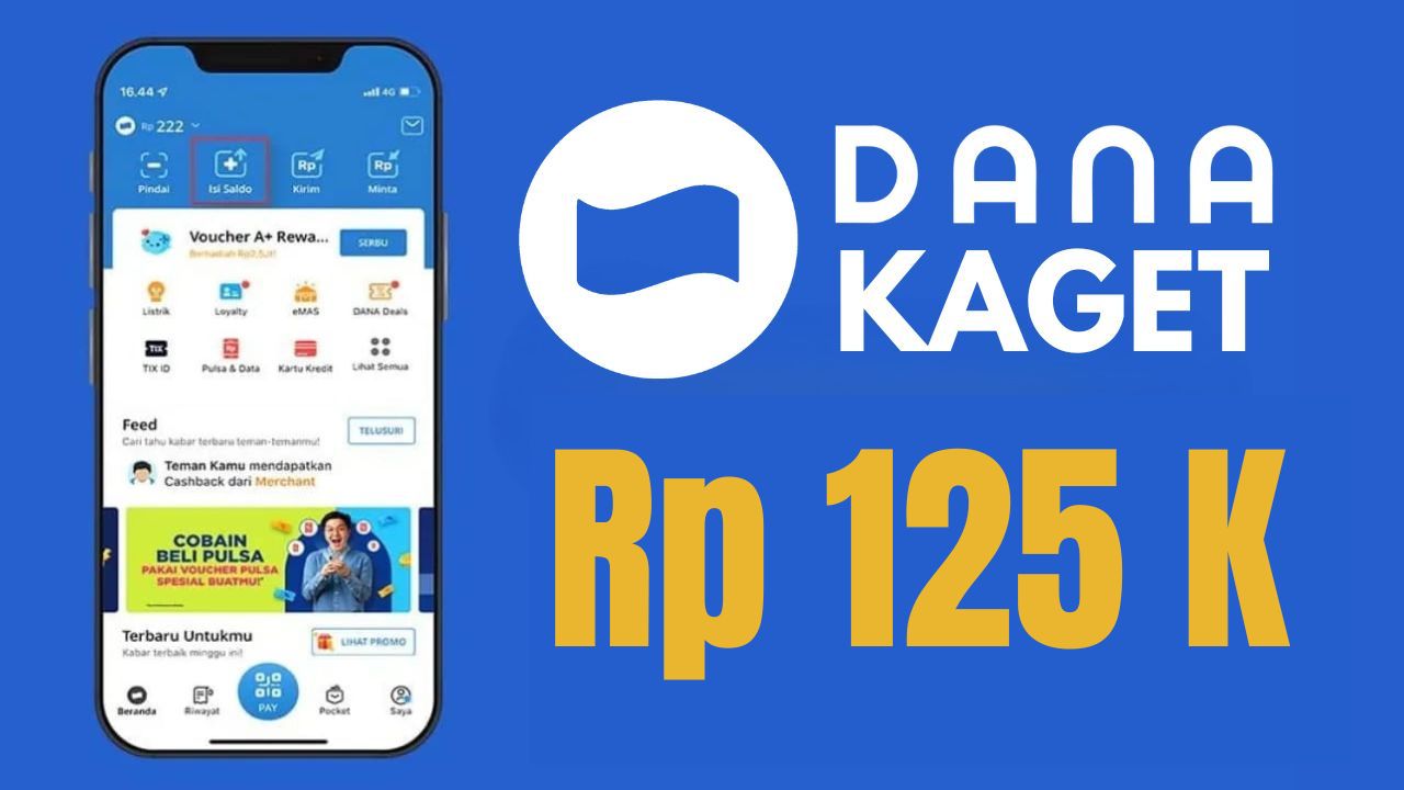 Saldo DANA Kaget Rp125.000 Dibagikan Sore Ini! Cek Cara Klaimnya Sebelum Kehabisan