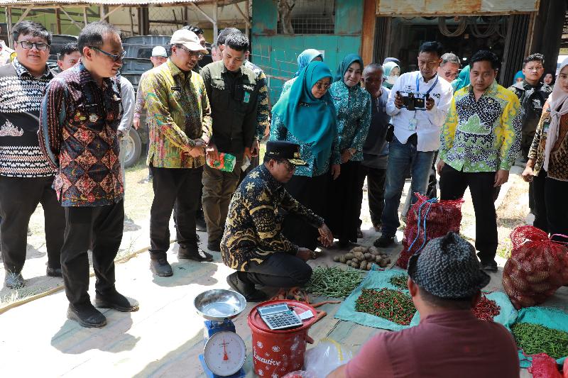 Pastikan Ketersediaan dan Kestabilan Harga, Pj Gubernur Samsudin Pantau Kebutuhan Pokok di Pasar KTM Mesuji 