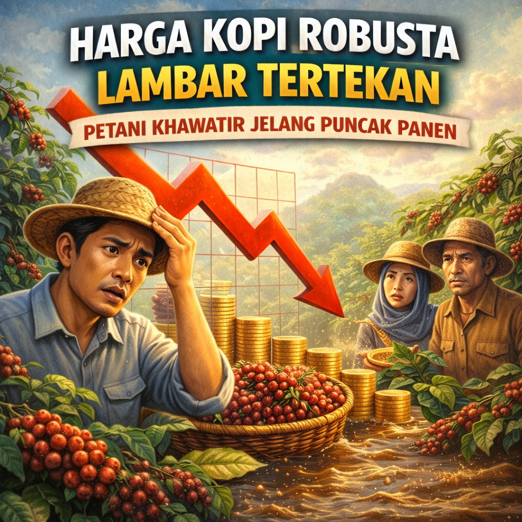 Harga Kopi Robusta Lampung Barat Turun Jelang Panen, Petani Mulai Cemas