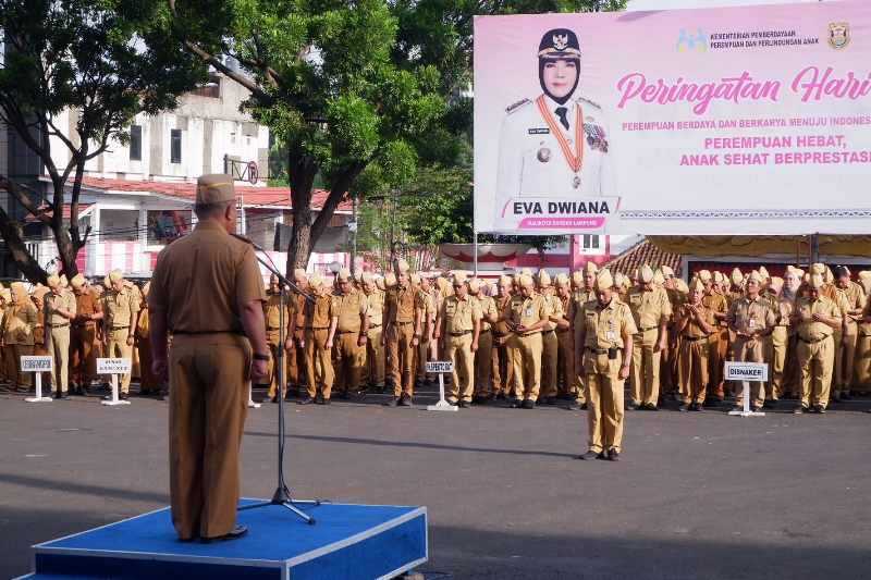 Sekda Bandar Lampung Pimpin Apel Awal Tahun, Tekankan Disiplin dan Inovasi Pelayanan
