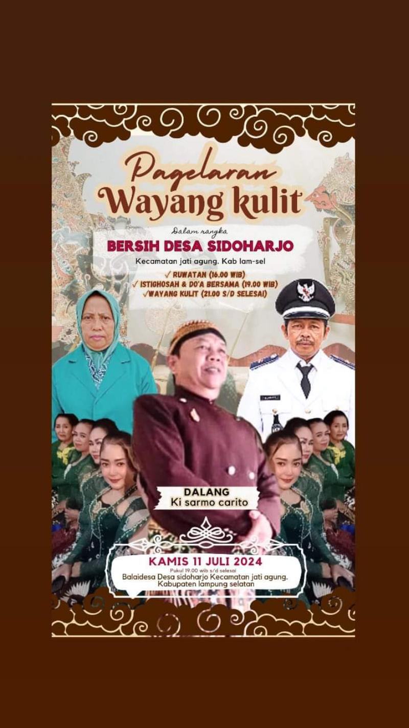 Ruwatan dan Bersih Desa, Pemdes Sidoarjo Gelar Kesenian Wayang Kulit 