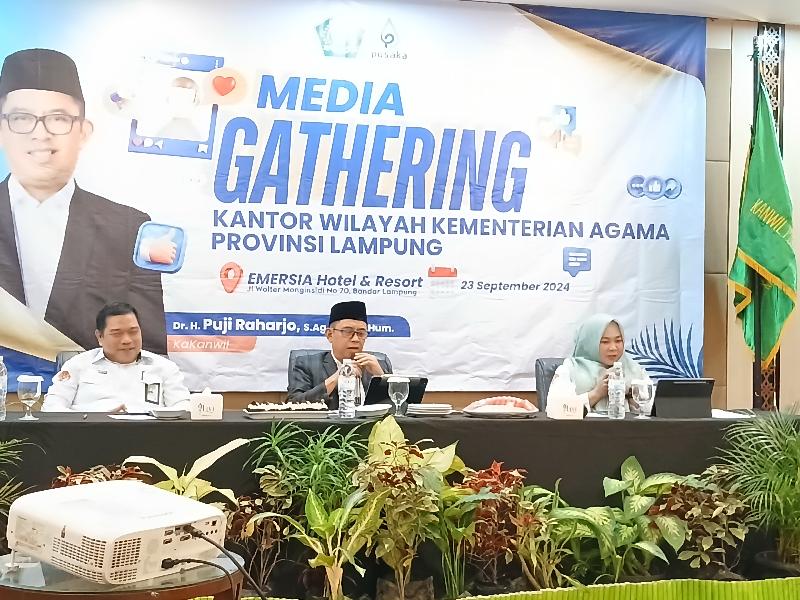 Gelar Media Gathering, Kanwil Kemenag Lampung Paparkan Capaian Kerja Tahun 2024