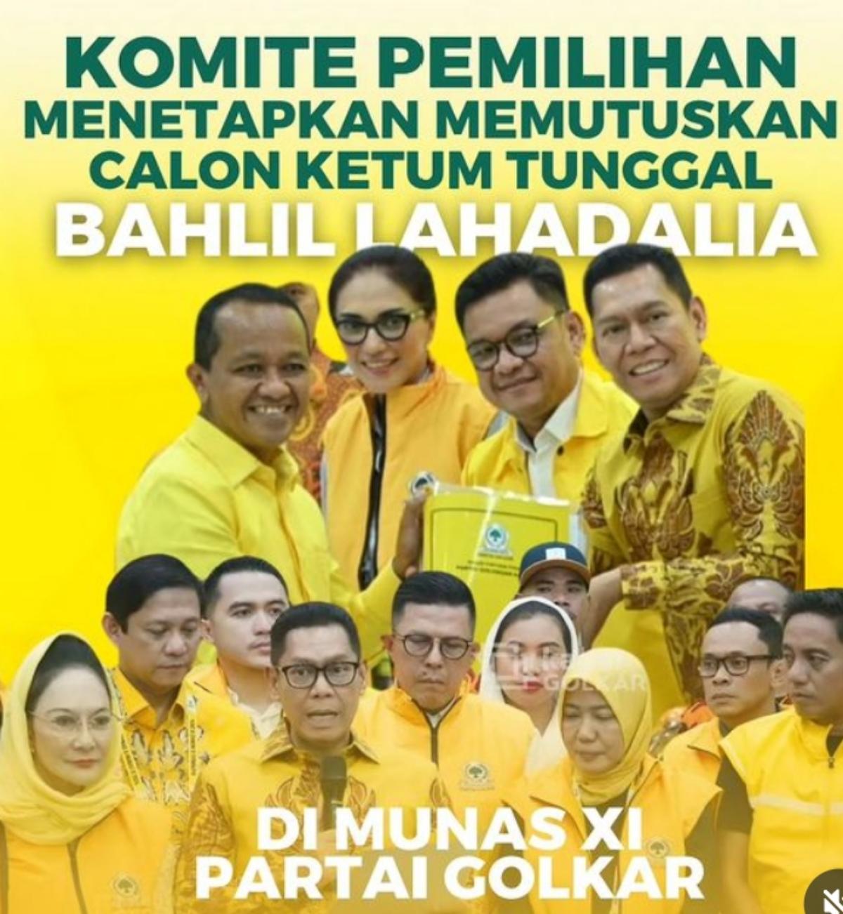 Bahlil Bakal Dilantik Sebagai Ketua Umum di Munas XI Partai Golkar